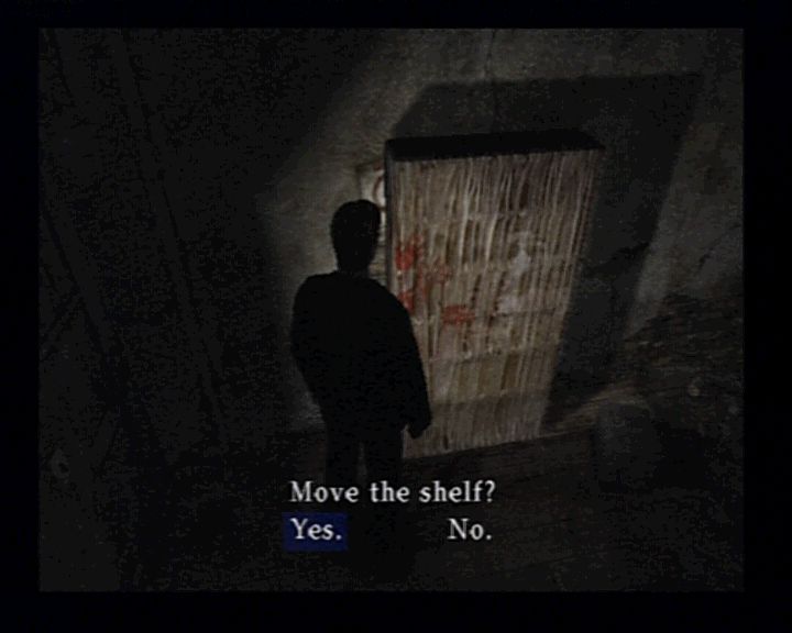 Silent Hill 2 (PlayStation 2) screenshot: Some actions will automatically be triggered when you're searching close enough.