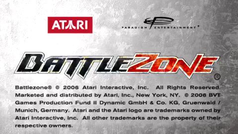 BattleZone (PSP) screenshot: Title screen