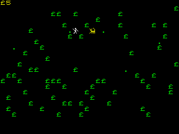 Mad Martha (ZX Spectrum) screenshot: Collect those pounds