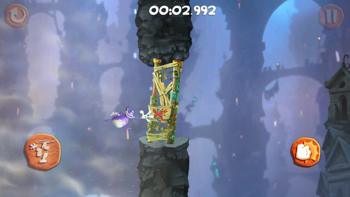 Rayman Fiesta Run (Android) screenshot: The pinnacle of the game - these levels are hard