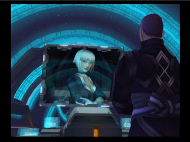 Xenosaga: Episode II - Jenseits von Gut und Böse (PlayStation 2) screenshot: Margulis and Pallegri have plans of their own and will seriously catch up to their lack of appearance in Episode I