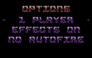 Killing Machine (Atari ST) screenshot: Game options (use Space on the title screen)