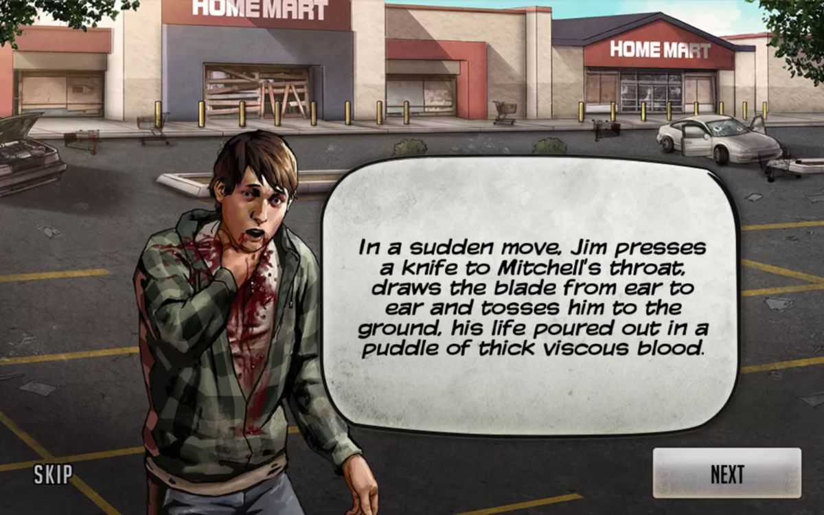 The Walking Dead: Road to Survival (Android) screenshot: Story sequence