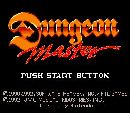 Dungeon Master (SNES) screenshot: Title Screen