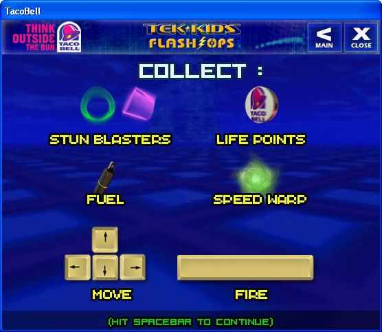 Tek-Kids Flash-Ops: Mission: Data Island (Windows) screenshot: Instruction screen