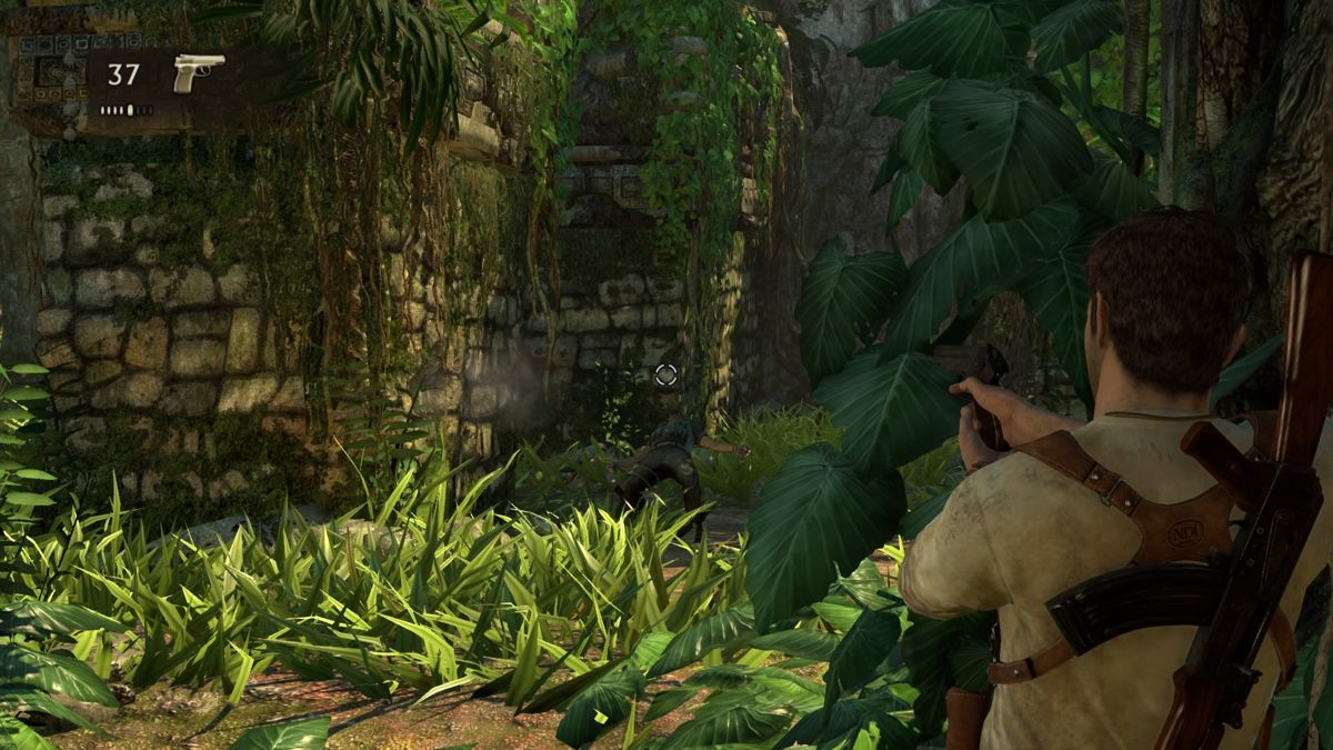 Uncharted: Drake's Fortune (PlayStation 4) screenshot: Head shot