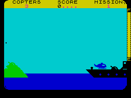 Blue Thunder (ZX Spectrum) screenshot: Starting mission 1.