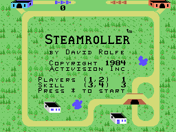 Steamroller (ColecoVision) screenshot: Title screen
