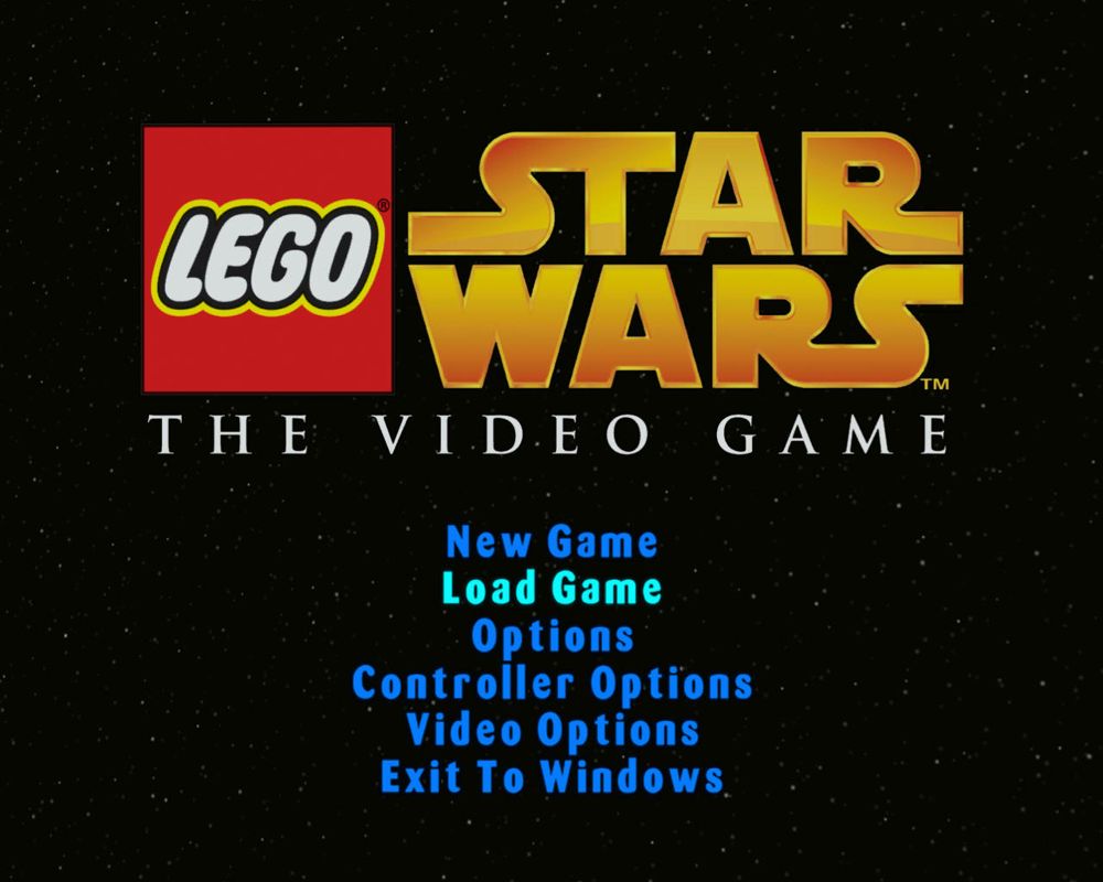 LEGO Star Wars: The Video Game (Windows) screenshot: Main Menu.