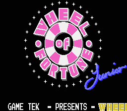 Wheel of Fortune: Junior Edition (NES) screenshot: Title screen
