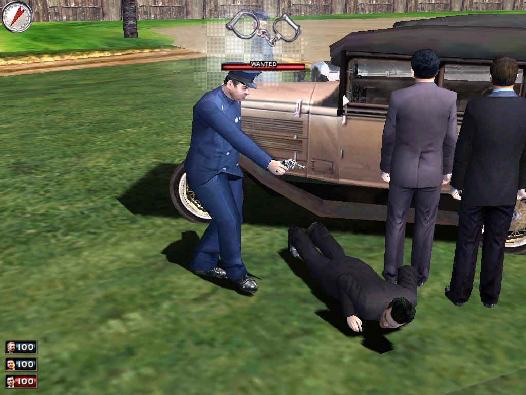 Mafia (Windows) screenshot: Game over; I've been arrested. I only killed four people, too! Geez!