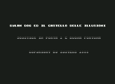 Bob Nixie and The Castle of the Illusion (Commodore 64) screenshot: Title Screen