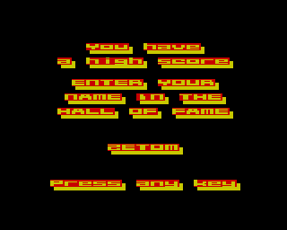 Power (ZX Spectrum) screenshot: Hall of fame.