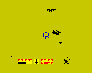 Power (ZX Spectrum) screenshot: A sponge regurgitating a mine.