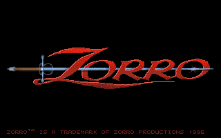Zorro (DOS) screenshot: Title screen