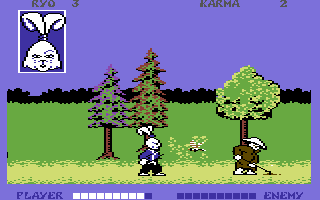 Samurai Warrior: The Battles of.... Usagi Yojimbo (Commodore 64) screenshot: A harmless villager