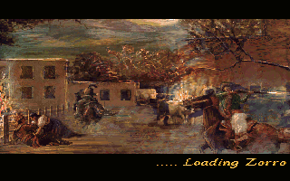 Zorro (DOS) screenshot: Loading screens