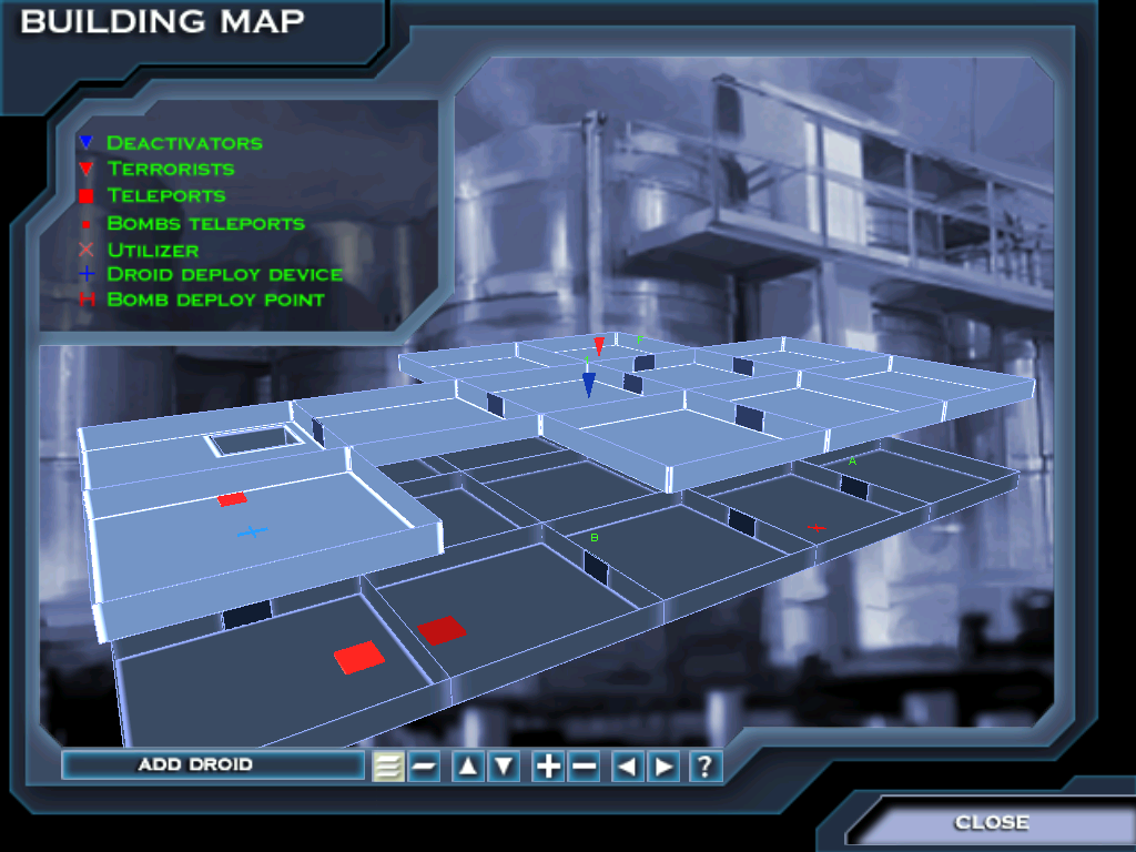 DEaktivacija (Windows) screenshot: Map with all floors displayed