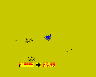 Power (ZX Spectrum) screenshot: This is when you start to become angry with your computer. This pack of enervating sets of blisters, wont stop until it makes you crash into something.