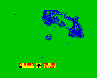 Power (ZX Spectrum) screenshot: - The nuclear whatever... (anti-matter plant) where do I have to shoot? (nervous firing)... where? whe.... <br>(mute sound of a nuclear devastation)
