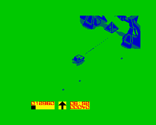 Power (ZX Spectrum) screenshot: Bonnnzai!! Do you know that the expression <i>bulls eyes</i> is derived from this word's phoneme? (it's Banzai you meathead!)