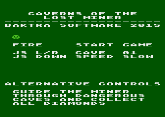 Caverns of the Lost Miner (Atari 5200) screenshot: Title screen.