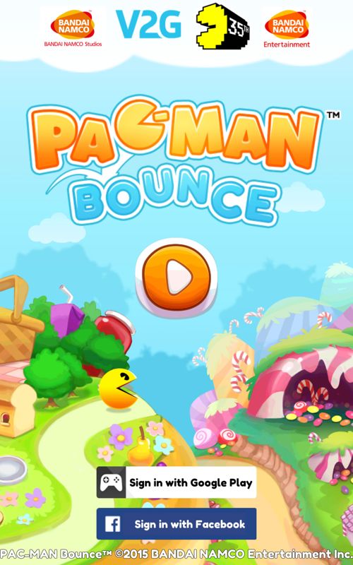 Pac-Man Bounce (Android) screenshot: Title screen