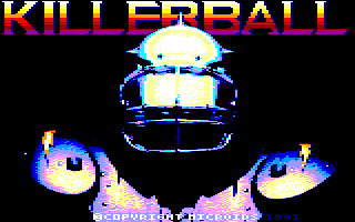 Killerball (Amstrad CPC) screenshot: Title Screen