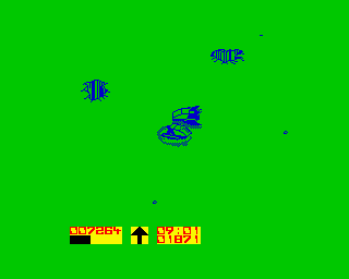 Power (ZX Spectrum) screenshot: On da groun'. Bitting the dust.