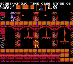 Castlevania (NES) screenshot: These traps can crush me if I'm not careful.