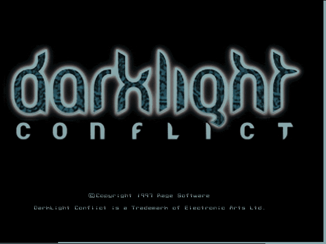 Darklight Conflict (DOS) screenshot: Title screen