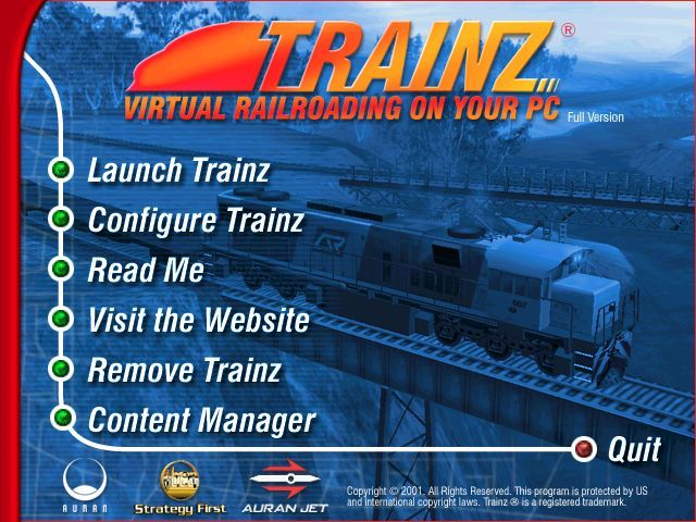 Ultimate Trainz Collection (Windows) screenshot: The main menu