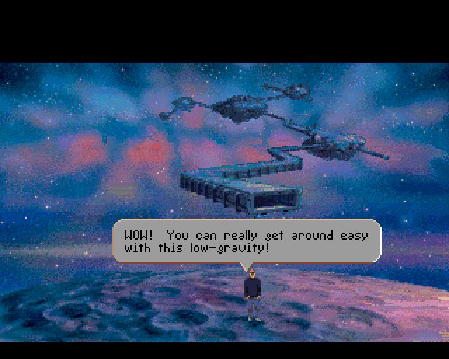 Universe (Amiga) screenshot: Low gravity effects