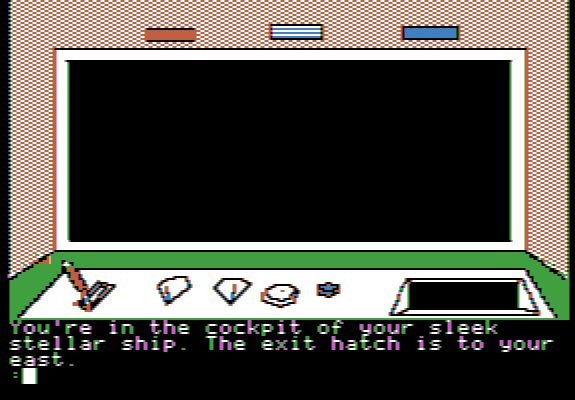The Tracer Sanction (Apple II) screenshot: the control panel