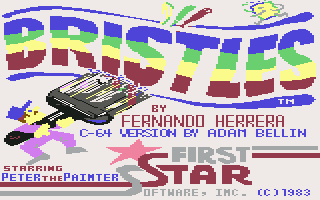 Bristles (Commodore 64) screenshot: Loading screen (English)