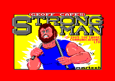 Geoff Capes Strongman (Amstrad CPC) screenshot: Title screen