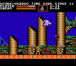 Castlevania (NES) screenshot: The hunchbacks are the most annoying enemies in the game.