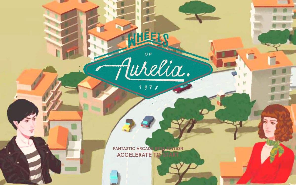 Humble Weekly Bundle: Fantastic Arcade (Windows) screenshot: <i>Wheels of Aurelia</i>: title screen