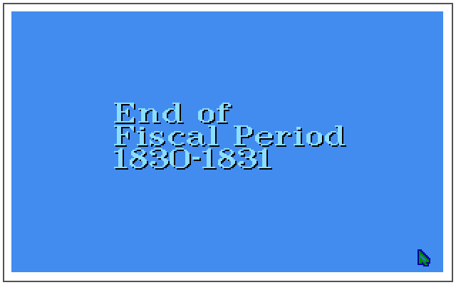 Sid Meier's Railroad Tycoon (Amiga) screenshot: End of fiscal period