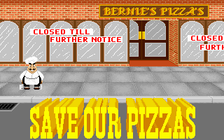 Skunny: Save Our Pizzas! (DOS) screenshot: Title screen