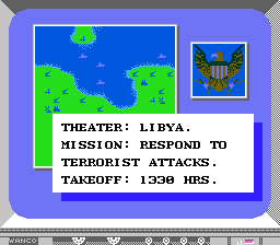 F-117A Stealth Fighter (NES) screenshot: Mission briefing