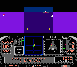 F-117A Stealth Fighter (NES) screenshot: Bogey sighted