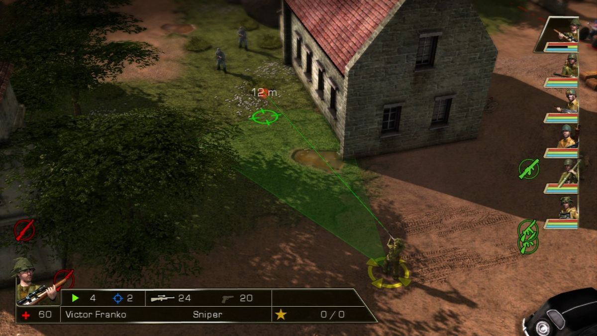 History Legends of War: Patton (PlayStation 3) screenshot: You can fire at enemy even when they are out of range