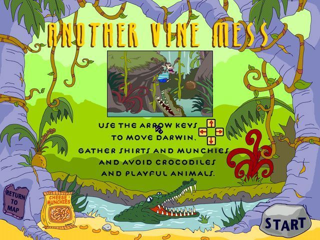The Wild Thornberrys: Rambler (Windows) screenshot: The start of Another Vine Mess<br>All games start with a screen that explains the controls