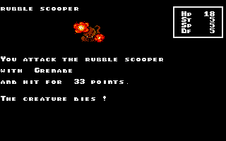 Fate Master (Atari ST) screenshot: Finally defeated the attacker