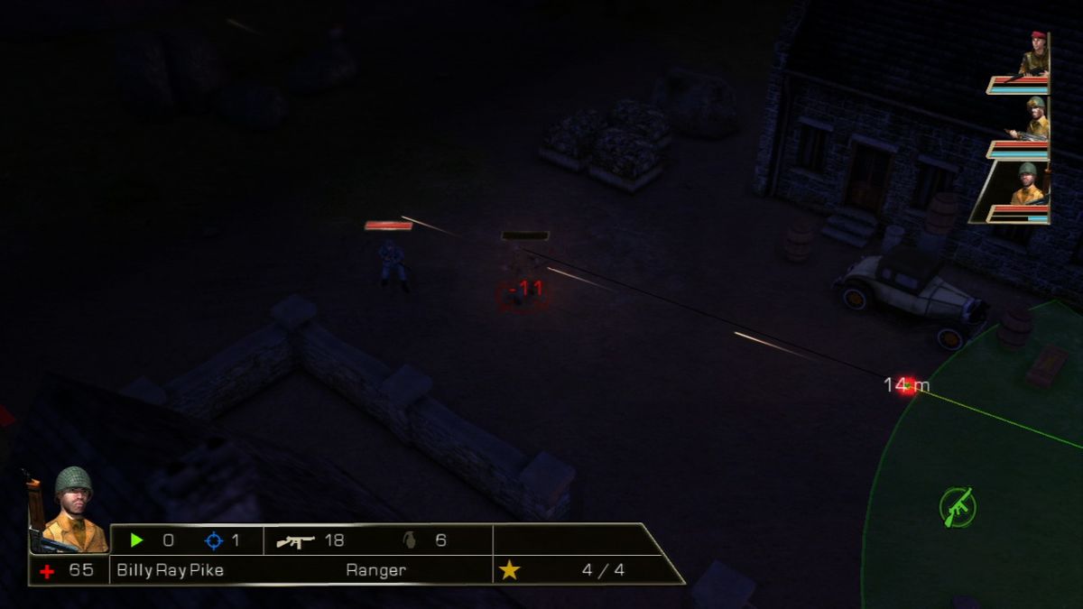 History Legends of War: Patton (PlayStation 3) screenshot: Night mission