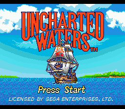 Uncharted Waters (Genesis) screenshot: Title