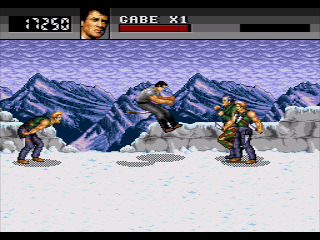 Cliffhanger (SEGA CD) screenshot: Gameplay is identical to that in the other versions.