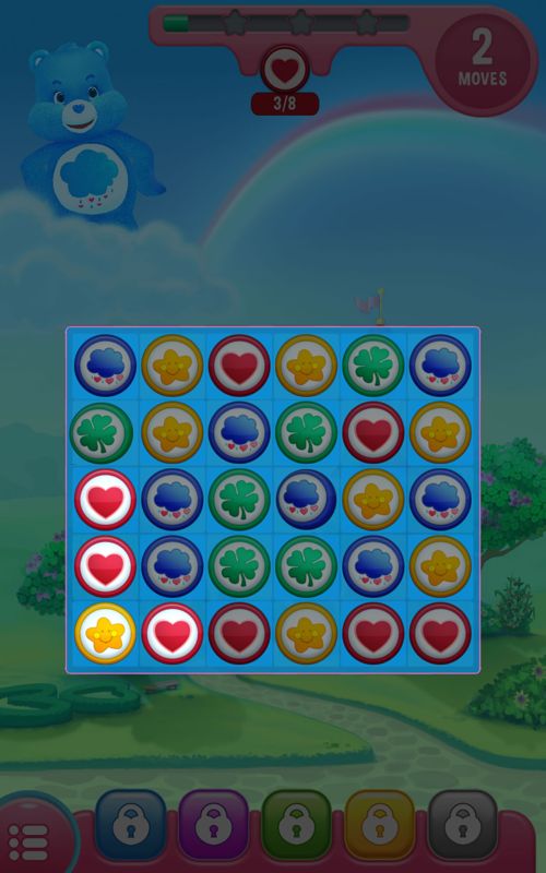 Care Bears: Belly Match (Android) screenshot: The interactive tutorial