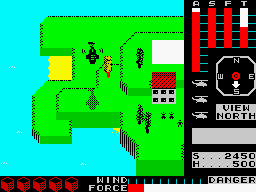 Cyclone (ZX Spectrum) screenshot: Skeg island: the beach.